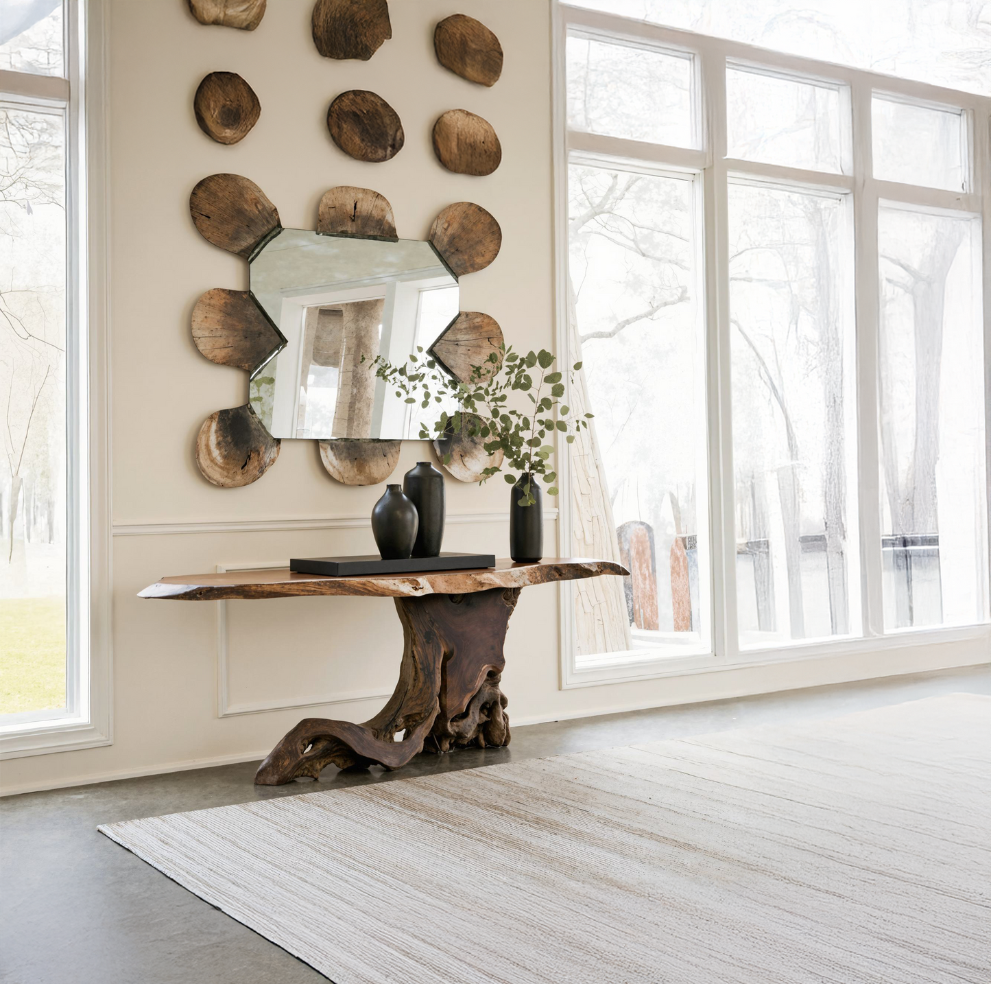 Wodaho Cantilevered Console Table – Unique Modern Décor Accent