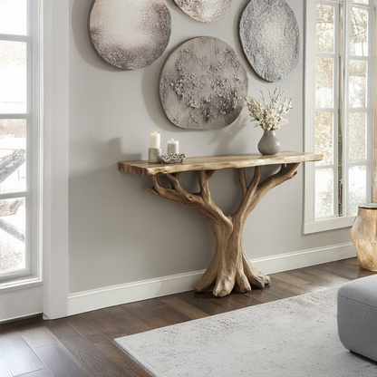 Wodaho Handcrafted Rustic Console Table – Perfect for Entryway Décor