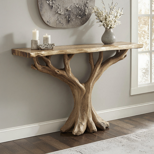 Wodaho Handcrafted Rustic Console Table – Perfect for Entryway Décor