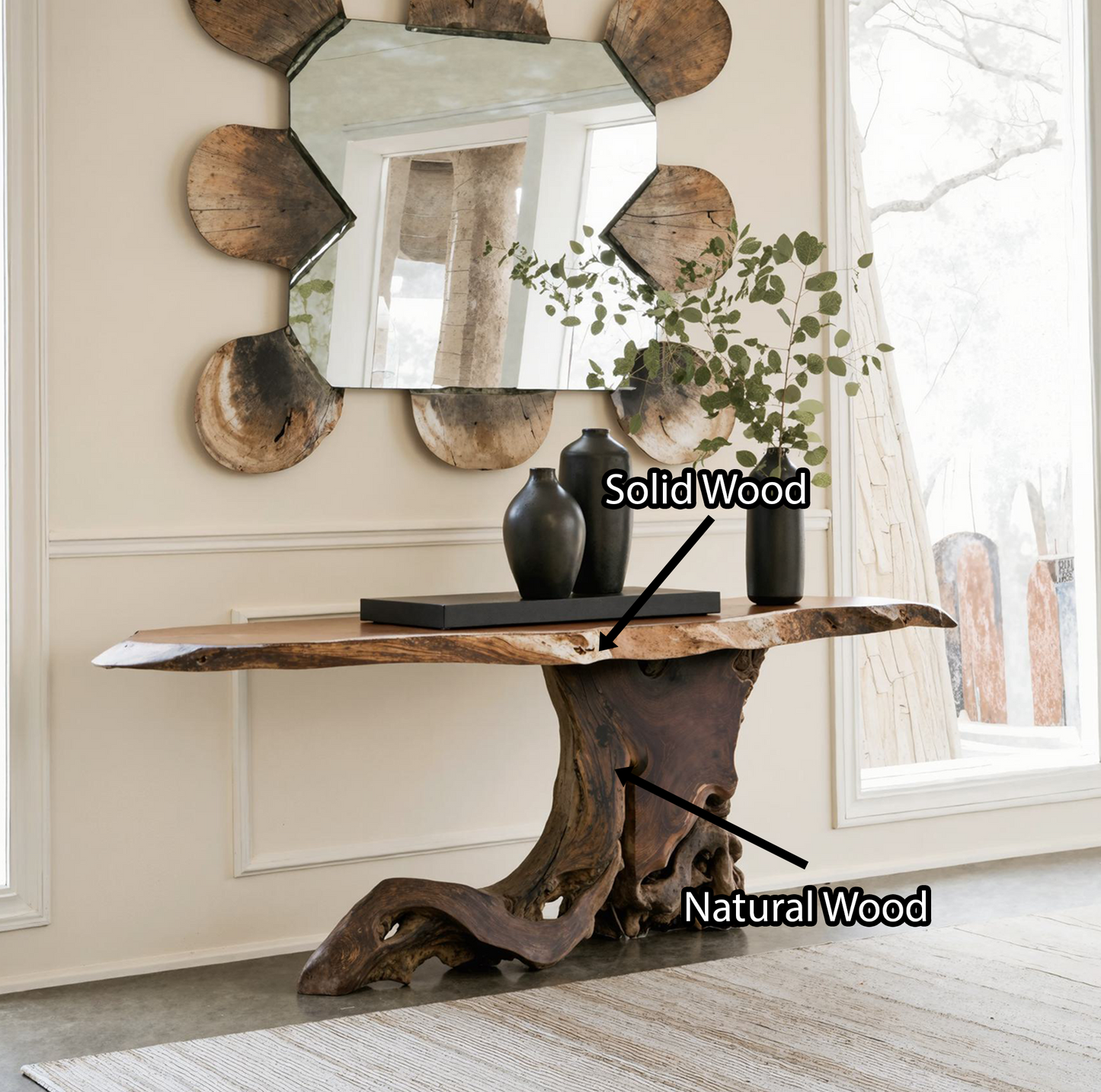 Wodaho Cantilevered Console Table – Unique Modern Décor Accent